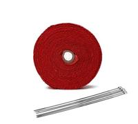Exhaust Wrap 1.5mm*50mm*5M 10M 15M Heat Exhaust Pipe Shield For Intake Intercooler Reflective Insulation(15m Red)