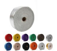 Exhaust Wrap 1 Pcs 5M 10M 15M Motorcycle Exhaust Thermal Tape Header Heat Wrap Manifold Insulation Resistant Fiberglass With Stainless Ties(5cmx5m Orange)