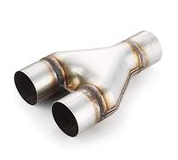 Exhaust Y Pipe 2.5" Inlet, A-KARCK 409 Stainless Steel 2.5" Outlet 10" Long Y Pipe Withstands High Temperatures