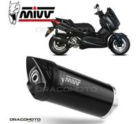 Exhaust Muffler Mivv Mover Steel Black Yamaha X Max 300 2017 > 2020