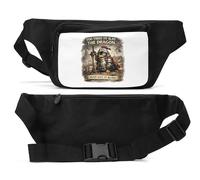 Exhausted Knight Contemplating Battle Unisex Waist Bag Black