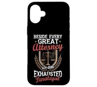 Exhausted Paralegal Attorney Legal Team Support Case for iPhone 16 Plus