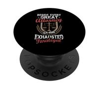 Exhausted Paralegal Attorney Legal Team Support PopSockets Adhesive PopGrip