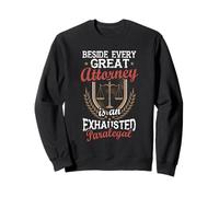 Exhausted Paralegal Attorney Legal Team Support Sweatshirt