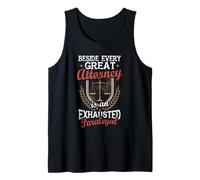 Exhausted Paralegal Attorney Legal Team Support Tank Top