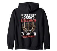 Exhausted Paralegal Attorney Legal Team Support Zip Hoodie