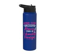 Exhausted Paralegal Behind Every Successful Attorney Stainless Steel Insulated Water Bottle