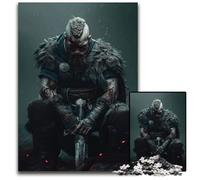 Exhausted Viking 1000 Pieces Puzzle Gifts Puzzles for Adults Perfect for Family Fun on Christmas Thanksgiving Birthdays Easter 1000 PCS(75x50cm)