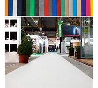 Exhibition Carpet Aisle Runner (up to 40 metres) VIP Carpet Runner, Wedding and Event Carpet Rolls, Flame-Retardant, Private and Commercial (White, 2 m x 15 m)