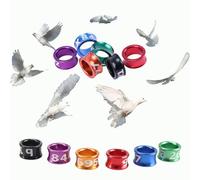 Exhibition-Grade Bird Leg Bands - Jewelry-Grade Polishing + Size 4mm/4.7mm/5mm/6mm/7mm/8mm for Show Birds & Breeders 6mm colors randomly mixed 50 pieces
