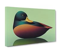 Exhilarating Duck Canvas Print | Gallery Wrapped 30mm Frame Wall Art | 30x20 inches | Ready to Hang | Contemporary Bird Picture | Living Room Bedroom Lounge Office
