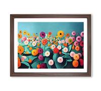 Exhilarating Flower Market H1022 Framed Print for Living Room Bedroom Home Office Décor, Wall Art Picture Ready to Hang, Walnut A3 Frame (46 x 34 cm)