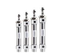 EXHOYAJB CDM2KB16/20/25/32/40 Double Acting Mini Pneumatic Air Cylinder Stainless Steel Magnetic Ring 25-500mm Stroke 1Pcs(Stroke 275mm,Bore 25mm)