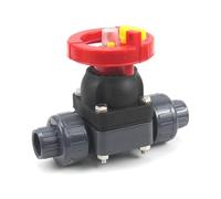 EXHOYAJB I.D20-50mm UPVC Diaphragm Valve Aquarium Fish Tank Water Pipe Flow Regulating Plastic Industry Chemical Adjust(Inner Dia.40mm(DN32))