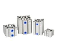 EXHOYAJB Standard Double Action Compact Pneumatic Air Cylinder 12/16-5/10/15/30/35/45/60/70/90/110/120mm 1Pcs(Stroke 60mm,SDA 16mm Bore)