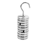 EXHUMKY 1 Set Slotted Weights Kit Chrome Plated Iron Slotted Mass Set with Hanger for Lab Use for Jewelry Making and Craft Production Lightweight and Design
