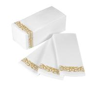 EXHUMKY 100pcs Disposable Thick Folded Guest Towels Paper Napkins with for Weddings Banquets Bridal Showers Party Tableware