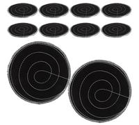 EXHUMKY 10pcs Pigeon Nest Cushion Black Thick Handmade Reusable Mats for Cozy Bird Cage Environment Lightweight Eco-friendly Pigeon Nest Accessory for Pet Supplies Random Color