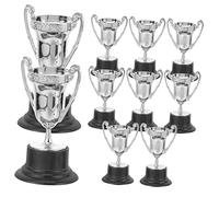 EXHUMKY 10pcs Plastic Trophy with Base Award Trophies for Competition Games Party Favors Classroom Rewards and Decor