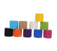 EXHUMKY 10rolls Mixed Color of Self-Adhesive Sport Breathable Wraps for Pet and Human Injury Protection for Wrists and Athletic Use
