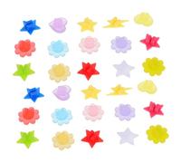 EXHUMKY 120pcs Glow The Dark Bike Beads for Boy Girl Colorful Star Heart Flower Shaped Bicycle Wheel Spokes Decorations Easy Installation Cycling Accessories for Safe Night Rides