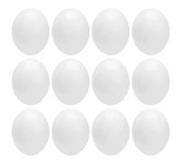 EXHUMKY 12pcs Delicate Fake Bird Eggs Multi-function Solid Plastic Eggs Household Props for Hunt Festival