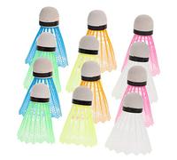 EXHUMKY 12Pcs Nylon Badminton Shuttlecocks Durable Plastic Training Balls for Sports Great Stability for Badminton Lovers Replacement Pack