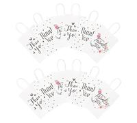 EXHUMKY 12pcs Thank You Paper Bags with Handles Versatile Bags for Weddings Parties and Events Durable for Presents and Storage for Items Like Candy