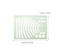EXHUMKY 13pcs Geometric Drawing Rulers DIY Hollow Plastic Templates Architect Scales Measuring Stencils for Technical Drawing and Student Drafting