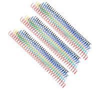 EXHUMKY 18pcs Plastic Binding Rings for Loose Leaf Notepad, Colourful Cylindrical Binder Circles, Easy to Knead and Sturdy, for Office and Home Use