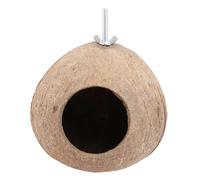EXHUMKY 1Pc Hanging Coconut Shell Bird House Gourd Shaped Artificial Birds Shelter for Outdoor Garden Decoration Natural Atmosphere Protection From Weather Elements