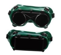 EXHUMKY 1set Welding Goggles with Flip Up Design Soft Frame Safety Glasses Eye Protection for Welders Scratch Coating Comfortable Wear for Industrial Use 2pcs