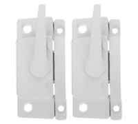 EXHUMKY 2 Pair White Window Locks Aluminum Alloy Sliding Window Sash Locks with Aesthetic Side Hole Wear Resistance Elegant American-Style Security