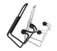 EXHUMKY 2 PCS Lightweight One Bike Bottle Holder Aluminum Alloy Water Cage for Mountain Road Folding Bikes Secure Drink Rack Preventing Bottle Falls Easy Installation Black Silver