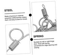 EXHUMKY 20pcs Multi Purpose Rabbit Cage Door Hooks with Spring Durable Pet Cage Utensil Fixed Clips Easy Pull Ring Design to Secure Doors and Prevent Escapes Suitable for Home and