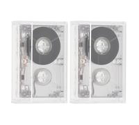 EXHUMKY 2pcs 60-minute Blank Mini Cassette Tapes for Recording Interview Machines, Portable Audio Recording Cassettes for Speech and Music, Compatible with Microcassette Recorders