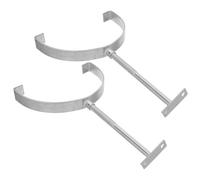 EXHUMKY 2pcs Adjustable Lightning Protection Bracket with Tile Clamp for Clay Roofs Iron Grounding Cable Support and Air Terminal Mount Standoff Lightning Conductor Holder for Roof