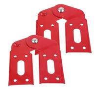 EXHUMKY 2pcs Attic Ladder Hinge Replacement Kit Lightweight Folding Ladder Joint for Commercial Use Durable Heavy Duty Accessory with Red Design for Joint Repair and Lock Replacement
