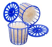 EXHUMKY 2pcs Bird Nesting Bowls for Parrots and Pet Birds, Blue Plastic and Jute Material, Washable and Breathable Hanging Cage Nest, Suitable for Home and Zoos