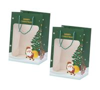 EXHUMKY 2pcs Christmas Packaging Pouch Paper Candy Holder for and Treats Festive Santa Design for Party Favors and Holiday Celebrations