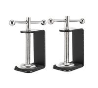 EXHUMKY 2Pcs Desk Mounting C Clamp Bracket with Padding Protection for Secure Work Surface Durable and Design Easy Installation