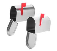 EXHUMKY 2pcs Gift Postage Box Mailbox Hanging Mail Organizer Small Treats Containers Chocolate Candies Containers Small Cookies Empty Candy Tinplate