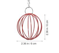 EXHUMKY 2pcs Hanging Bunny Feeder Balls with Chain Clip for Rabbits and Small Pets, Grass Dispenser Feeding, Red and Blue Cage Hay Holder