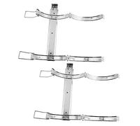 EXHUMKY 2pcs Iron Fire Extinguisher Holder Durable Wall Mounted Fire Extinguisher Rack for Home and Car Sturdy Design Easy Installation for Safety Use