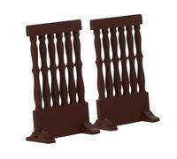 EXHUMKY 2pcs Japanese Wooden Mini Screen Divider with Unique Artistic Design, Multi Functional and Reusable, for Home Decor and Restaurant Use, Brown Wooden Fence Screen with Elegant