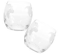 EXHUMKY 2Pcs Map Print Glass Cups Decorative Drinking Glasses for Whisky Cocktails Water Smooth Luxurious Tumblers with Unique World Map Pattern Multipurpose Household Drinkware