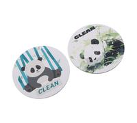 EXHUMKY 2pcs Panda Clean and Dirty Dishwasher Magnet Easy to Install Kitchen Indicator Sign and Lightweight Design for Home Organization and Dish Management