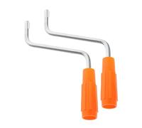 EXHUMKY 2pcs Pasta Making Handle Replacement for Manual Noodle Maker, Heavy Duty Iron Alloy and Pp Material, Easy to Install and Remove, Compatible with Pasta Machines for Home Kitchen Use