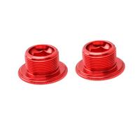 EXHUMKY 2Pcs Red Aluminum Alloy Cnc Crank Arm Cover Screws for Road Mountain Bikes High-precision Chain-wheel Fixing Bolts with Surface Lightweight and Portable Bike Accessories