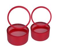 EXHUMKY 2pcs Round Flower Boxes with Transparent PVC Window Elegant Floral Present Packaging for Bouquets for Valentine's Day and Romantic Occasions